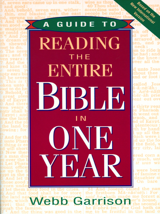 Upplýsingar um A Guide to Reading the Entire Bible In One Year eftir Webb Garrison - Biðlisti